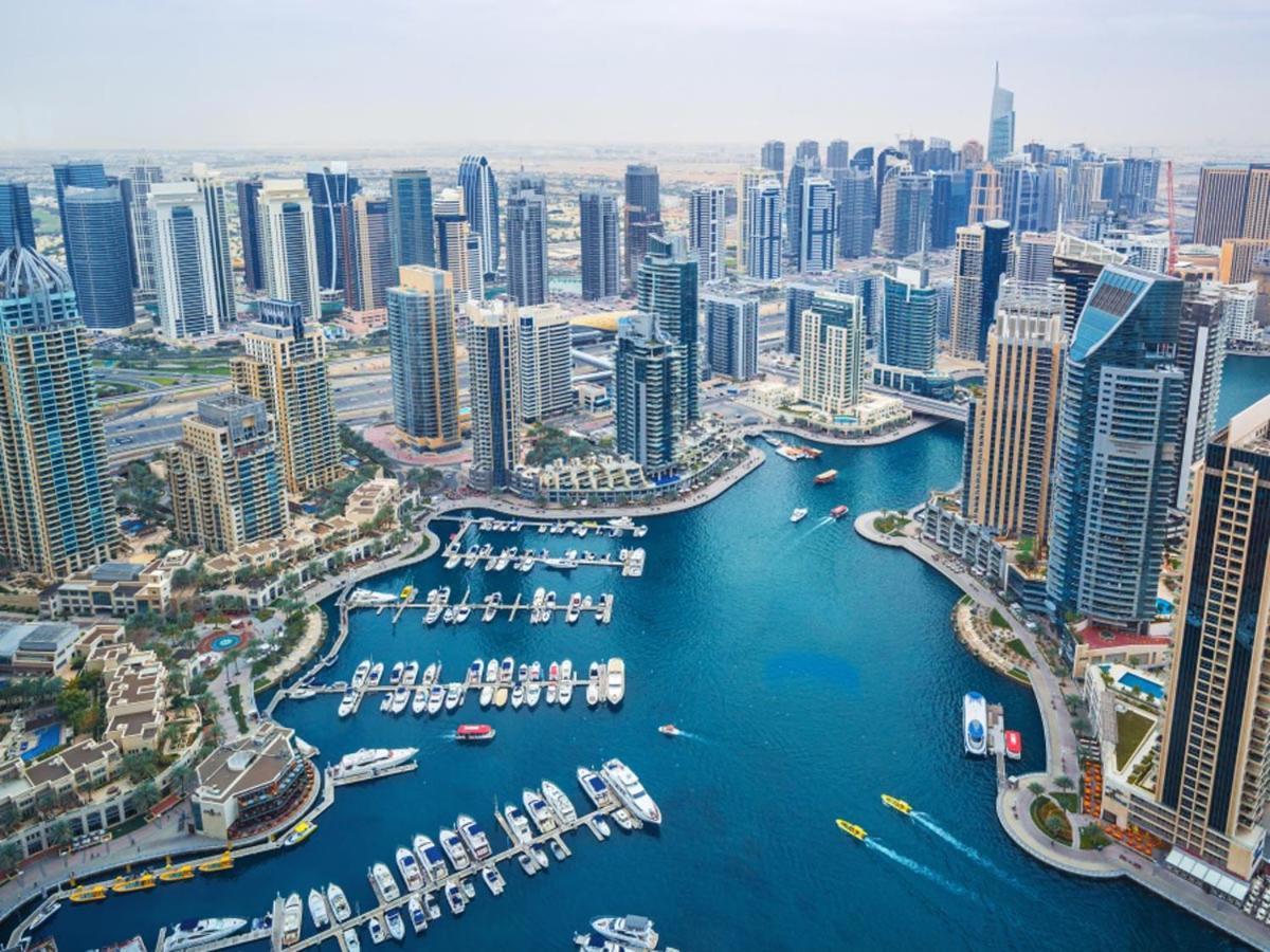 High Floor With City Skyline & Burj Khalifa View 3 Bedroom Unit Marina Dubai Esterno foto